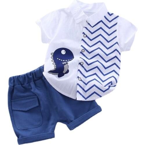 New Summer Children Fashion Clothing Baby Boys Girls Cartoon Shirt Shorts 2Pcs/sets Kids Infant Casual Clothes Toddler Tracksuit