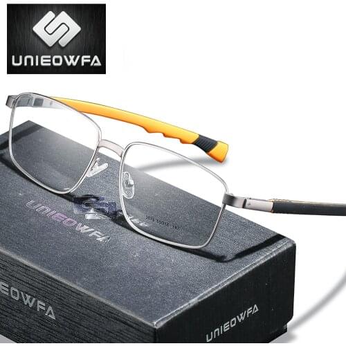 Folding Optical Glasses Frame Men Magnet Hanging Neck Prescription Eyelasses Frame Men Myopia Korea Alloy Full Frame Eyewear