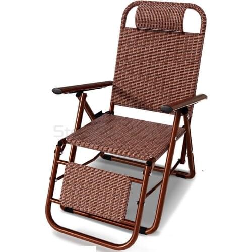 Folding household armchair lazy chair winter summer lounge chair rattan chair rattan back cool chair