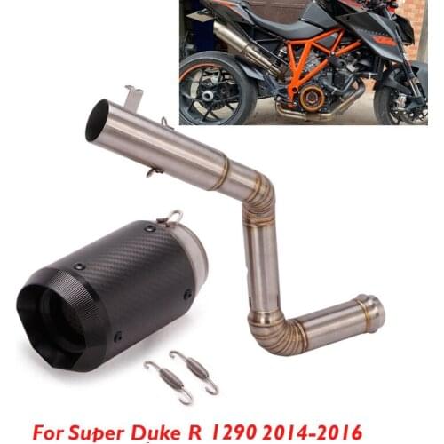 Slip on Motorcycle Exhaust Full System Muffler Silencer Header Connection Link Tube for KTM 1290 Super Duke R 2014 2015 2016