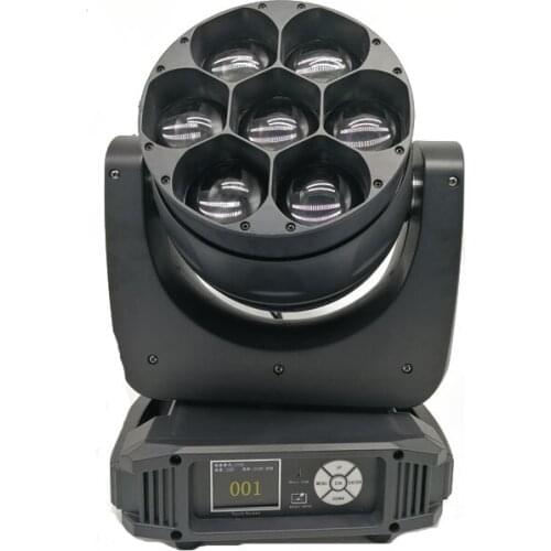 Hot sale 7*40W Bee Eyes LED Moving Head Zoom Wash DMX DJ Disco Head Light