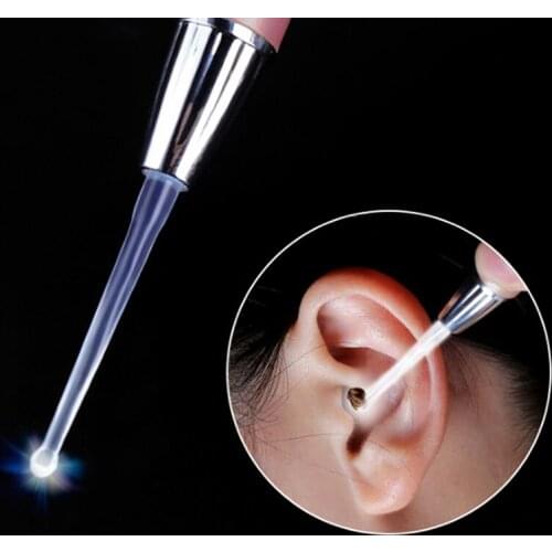 LED Ear Wax Removal Cleaner Tool With Magnifier Flashlight Earpick Endoscope Penlight Cleaning Remover Light Visual Spoon
