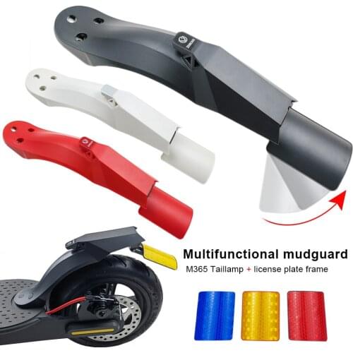 Electric Scooter Rear Fender M365 Mudguard with Tail Light Kit for Xiaomi Mijia M365/ Pro / Pro2 Electric Scooter Tail Fender