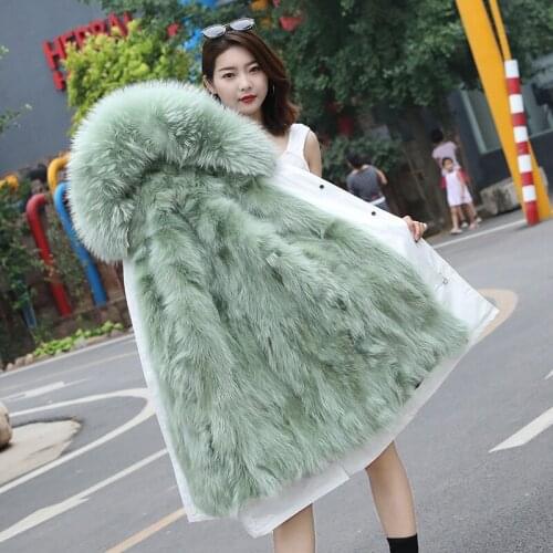 100% natural raccoon fur Womens Winter Jackets and Coats 2020 New Real Fur Parka Women Warm Detachable Liner Hooded Loose Slim