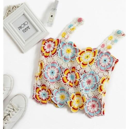 2021 spring and summer fashion new lace camisole female ethnic style and western style all-match camisole top casual