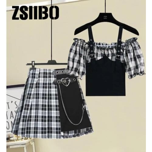 Plus size womens summer suit 2021 new style western-style blouses, womens belly-covering and thin, wild dress two-piece suit