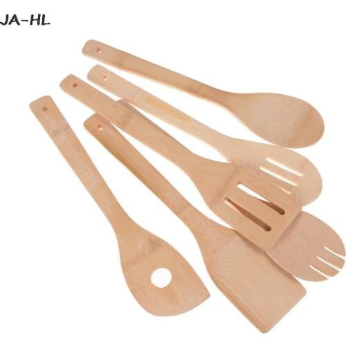 1pc 30CM Bamboo Utensil Kitchen Wooden Cooking Tools Spoon Spatula Mixing Professional Drop Shipping Hot Sale