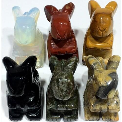 1pcs Beautiful crystal rose stone opal natural hand-carved crystal stone squirrel Fashion jewelry for Halloween