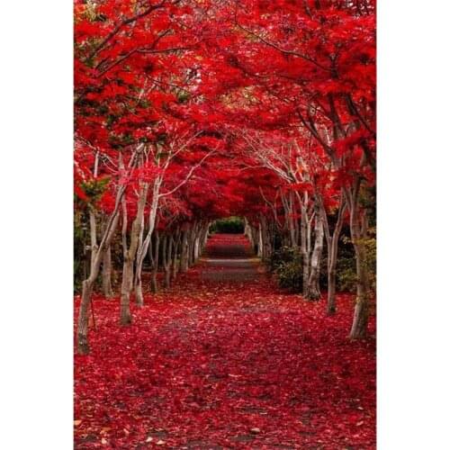 100% Full Diy 5D diamond painting tree autumn red leaf cross stitch diamond embroidery picture of rhinestone landscapeZP-2127