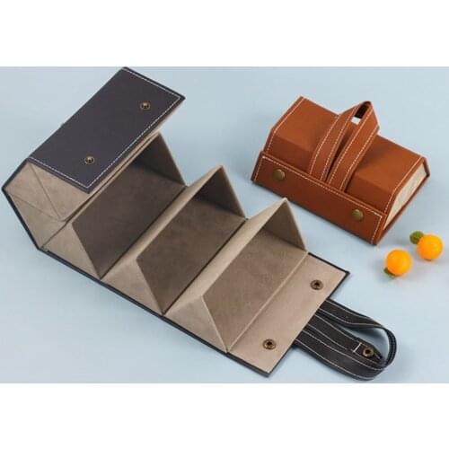 2/3/4/5/6 Grids Glasses Storage Case Multifunctional Jewelry Sunglasses Case Gift Box PU Leather Handmade Glasses Organizer
