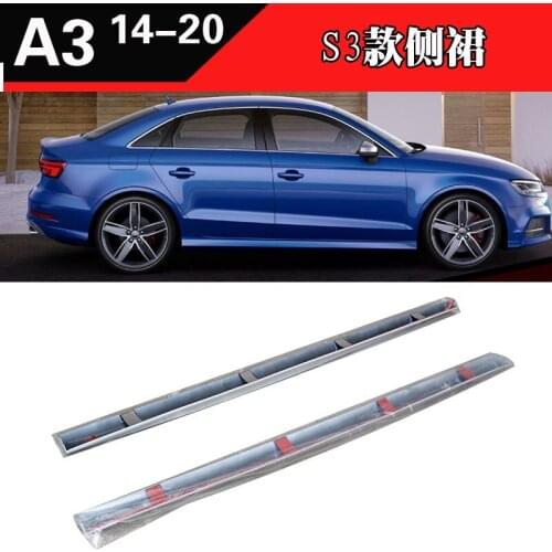 2021 Suitable For A3 Audi Modified 14-20 New S3 Lower Skirt White Side Beam，Surrounded by Three Compartment and