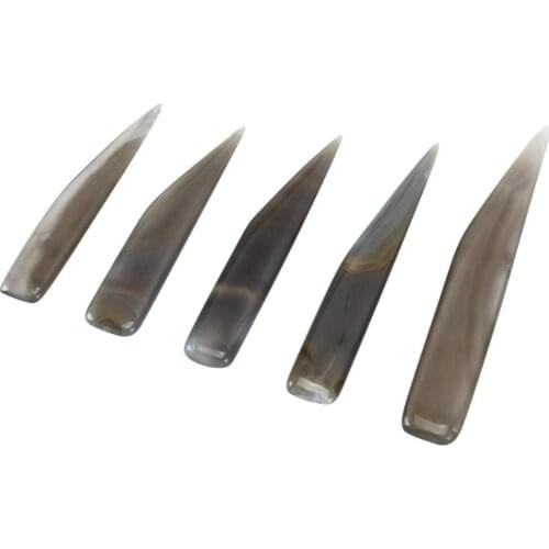 Agate Burnisher Agate Burnisher Knife Craft Polishing Smoothing Tool for Gold and Sliver 5PCS