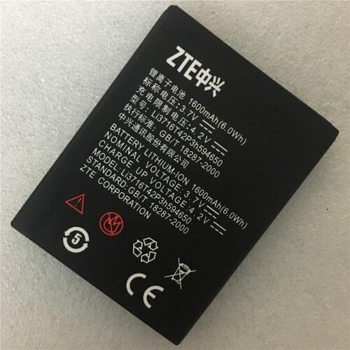 3.7V 1650mAh Li3716T42P3h594650 For ZTE Blade 3 / Blade C / V970 V970M Mimosa X U970 V807 U807 N807 V930 / Digma iDxD4 Battery