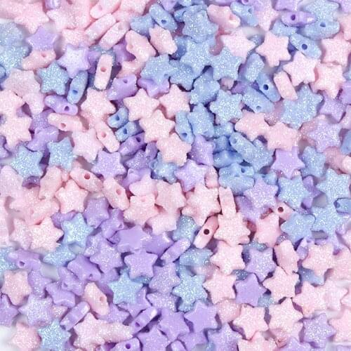 20-100Pcs Acrylic Spacer Beads Five-Pointed Star Shape Loose Beads for Jewelry Making Diy Bracelet Necklace Crafts Accessories