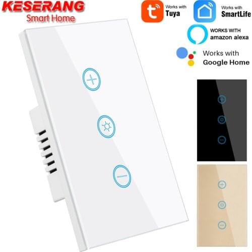 US Standard Bluetooth WiFi Dimmer Switch Smart Light Touch Switch Compatible With Alexa Google Home Dimmable Switches LED Lamps