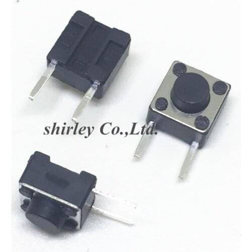 Free shiiping1000PCS Side Two Foot 6*6*5mm Switch Micro Push Button Switch Copper Foot Switches 6x6x5