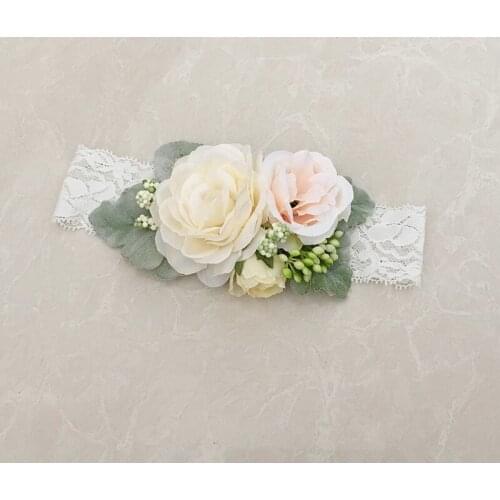 Free Shipping Pink Flower Girl HeadbandKids Hair Accessories Photo Prop