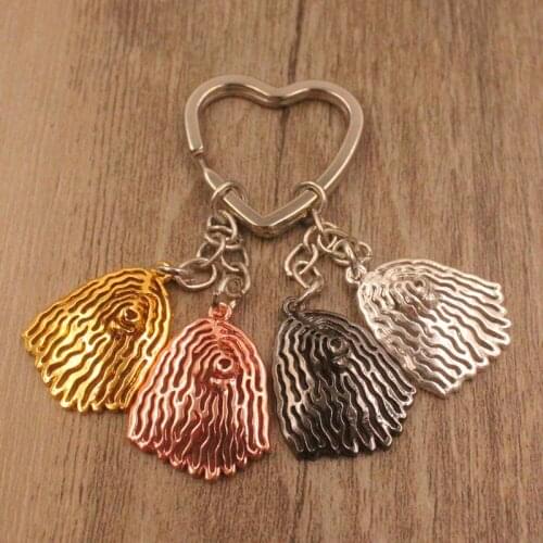 Bergamasco Shepherd Dog Animal Cute Gold Silver Plated Keychain For Bag Car Women Men Girls Love Jewelry 4 Colors K180