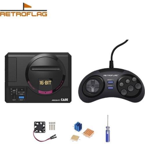 For Raspberry Pi 3 B+ (B Plus) 2 Retroflag MEGAPi Case and Classic USB Wired Controller for Raspberry Pi Windows Switch