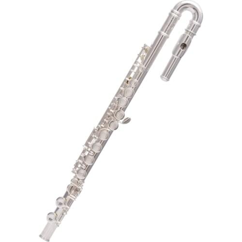 FLOFAIR FL-416 Western Orchestral Instrument 16 Closed Hole Copper Plated Silver C-Key Flute For Children And Adults