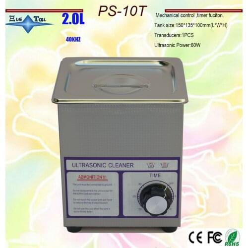 Globe AC110/220V mini ultrasonic cleaner 2L ps-10T 80w 40khz frequency for jewely ,gleases ,ring coin clean machine