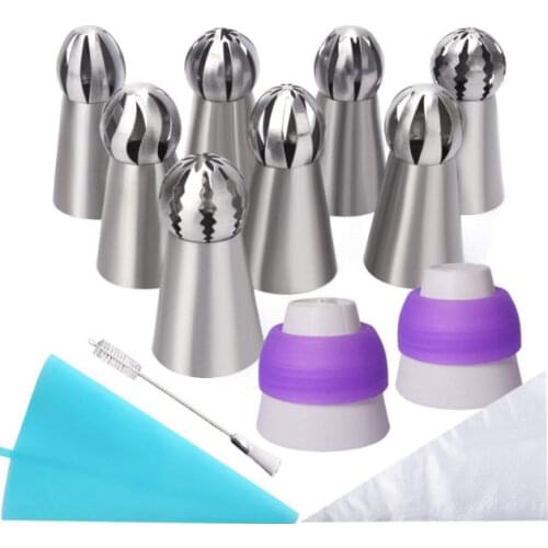 22pcs/Set Russian Piping Tips Cream Nozzles For Cake Tool Bakery Accessories Flower Piping Pastry Bag Cake Decorating Tools