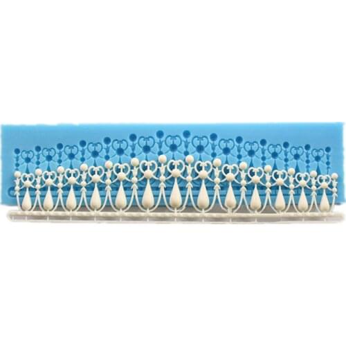 Beautiful fence silicone cake molds Lace Fondant Mold Mousse Decor Sugarcraft Icing Mat Pad Pastry Kitchen Baking Tools M893