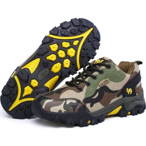 Men Hiking Shoes Outdoor Camo Climbing Shoes Couples Mountain Sneakers Autumn Winter Antiskid Breathable Trekking Shoes