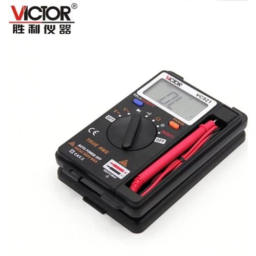 VICTOR DMM Integrated Personal Mini Digital Multimeter Pocket Capacitance Resistance Frequency Tester DC AC Voltage Meter