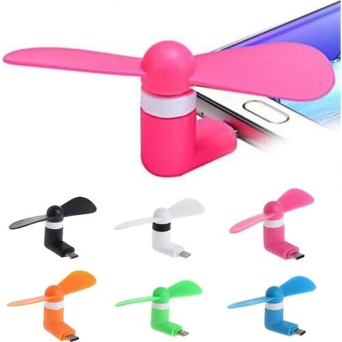 Mini Portable Type-C Mobile Phone Cooling Fan Super Mute For Android LG Huawei