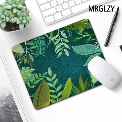 MRGLZY Drop Shipping Green leaf 220X180 Eye protection Small Mouse Pad Mats Rug Gamer Laptop Mini PC Gaming Accessories MousePad