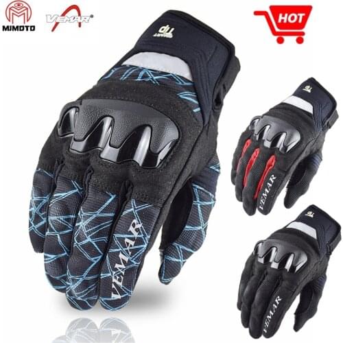 VEMAR Motorcycle Gloves Men Touchscreen Bike Gloves Breathable Mesh Summer MTB Gloves Motocross Tactical Moto Cycling Accessorie