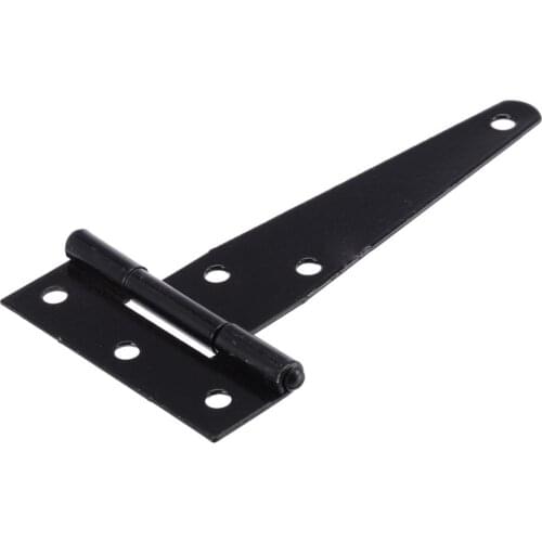 T Shaped Hinge Black Iron Tee Hinge 4''/6''/8''/12'' Cabinet Shed for Garden Wooden Door Gate Hardware Accessory