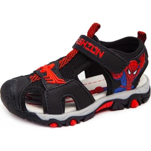 2021 summer new children sandals baby toddler shoes spiderman beach shoes soft bottom non-slip boys sports sandals leisure shoes