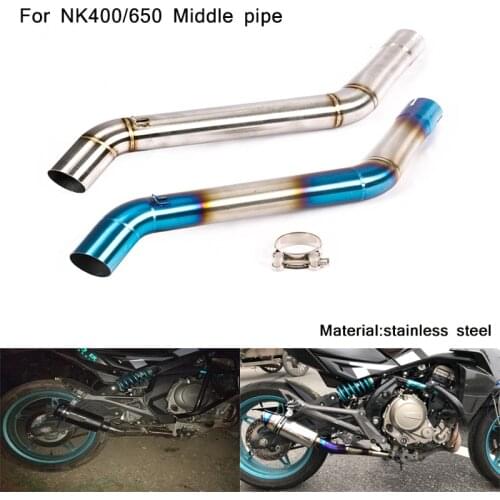 Silp on for CFMOTO NK400 NK650 Motorcycle Stainless Steel Middle Connecting Pipe Modified 51mm Header Exhaust System