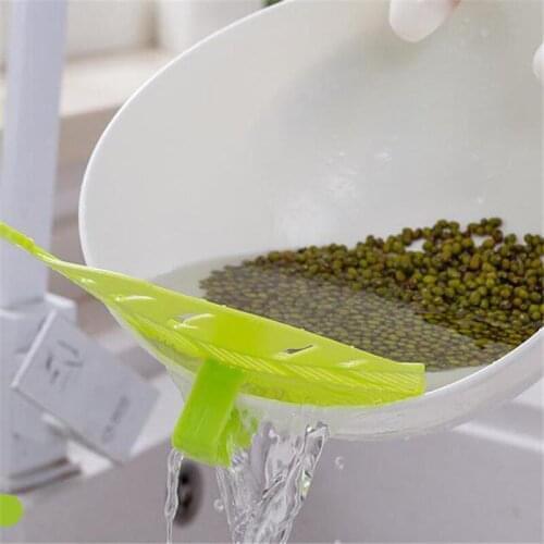 Leaf-shaped Drain Board Buckle-type Rice Noodle Gadgets Plastic Filter Block Rice Cleaning Filter Kitchen Tools