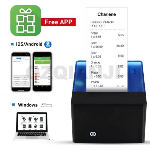 GZM5808 58MM Bluetooth Thermal Printer Professional Portable Mobile photo thermal receipt printer computer printer Android iOS