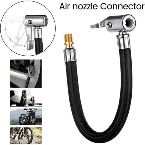 10cm Car Tire Air Inflator Hose Inflatable Pump Extension Tube Adapter Twist Tyre Air Connection Locking Air Chuck