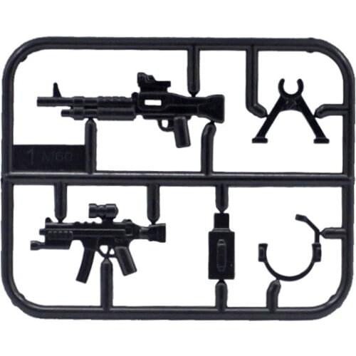 Military Weapons Guns Model Creative Card Gun Figures Kids Toys For Children Gift Figurine Compatible Army Soldiers Military Gun