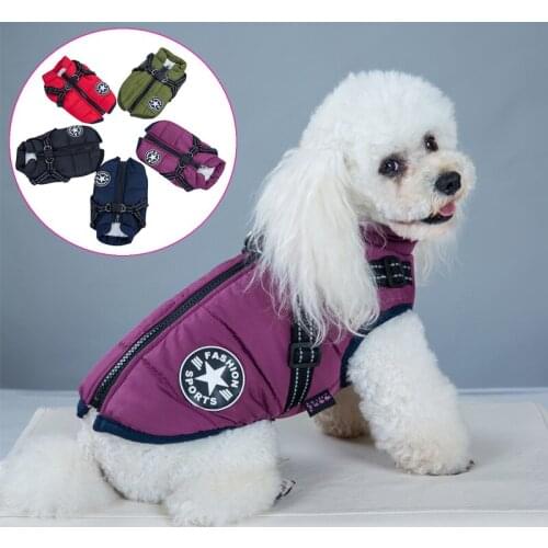 Pet Harness Vest Clothes Puppy Clothing Waterproof Dog Jacket Winter Warm Pet Clothes For Small Dogs Shih Tzu Chihuahua Pug Coat