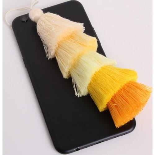 1pc 5 colors set tassel fringe multicolor Poly Cotton Tassel Charms Sewing for Fashion Necklace Jewelry Key Chain Bag Decoration