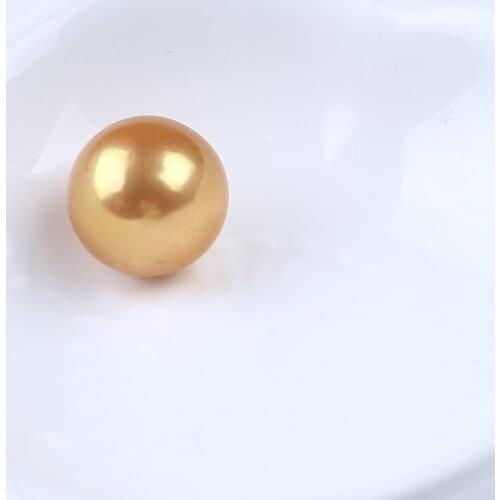 13-14mm fashion gold natural round shape edison loose freshwater pearls