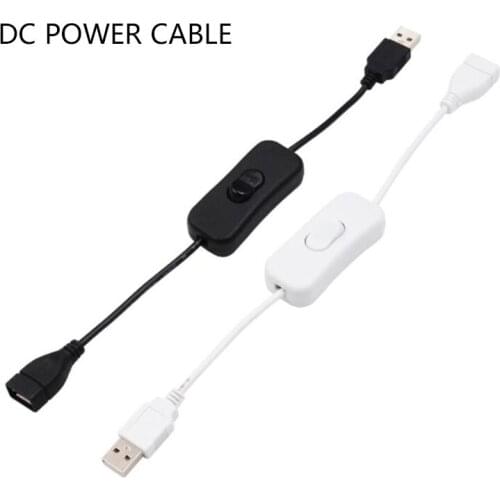 28cm USB Cable with Switch ON/OFF Cable Extension Toggle for USB Lamp USB Fan Power Supply Line Durable Adapter
