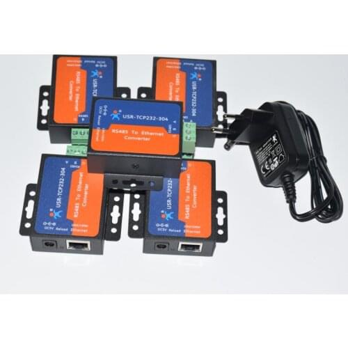 5pcs Industrial automation data transmission RS485 Ethernet Converter USR-TCP232-304 Built-in Webpage DHCP/DNS Supported