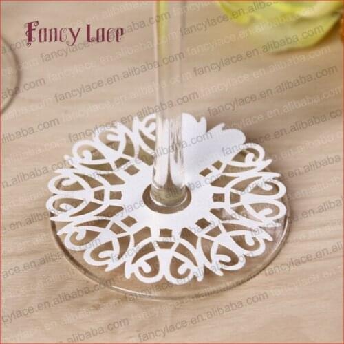 50pcs Paper Cut Garland Wedding Decoration Wine Claim,Heart Christmas Banquet Table Decoration Cards Party Favor