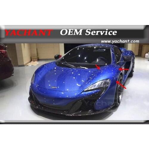 Car-Styling FRP Fiber Glass / Portion Carbon Fiber Car Front Fender Fit For 11-14 MP4 12-C 650S-Conversion Front Fender 2 Pcs