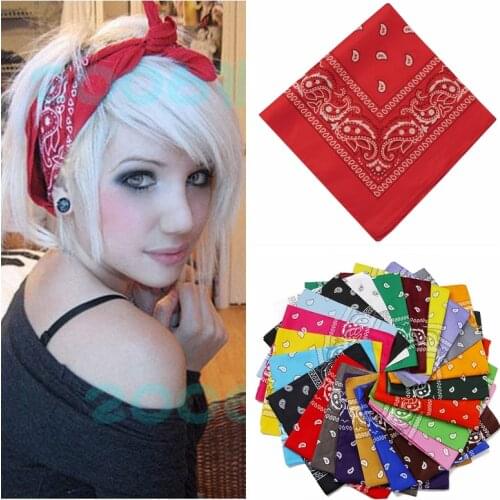 KINFOLK Vintage Bohemia Style Bandana Square Scarf Headband For Women Men Face Mask Cross Turban Bandanas Hair Tie Headscarf