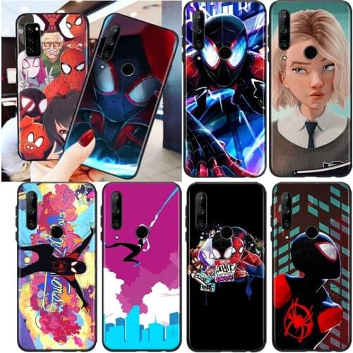 Parallel Universe Spiderman Anime For Honor 8S 8C 8X MAX 8A 8 7S 7A 7C Play 3E Prime Pro 2020 2019 Silicone Black Phone Case
