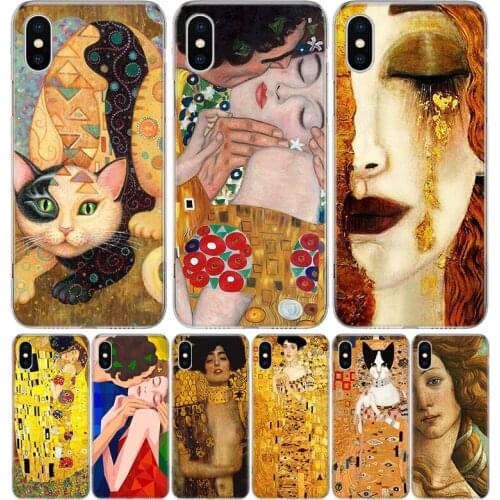 He kiss Gustav Klimt Painting Phone Case for Apple iphone 11 12 Mini Pro XR X Xs Max 7 8 6 6s Plus 7G 6G 5G 5S 5 SE + Customize