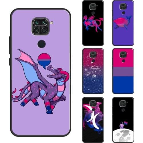 Bisexual Bi Pride Dragon Space LGBT Case For Xiaomi Redmi Note 10 9 8 Pro Note 9S 8T Note 7 Cover Shell For Redmi 9 9A 9C 9T
